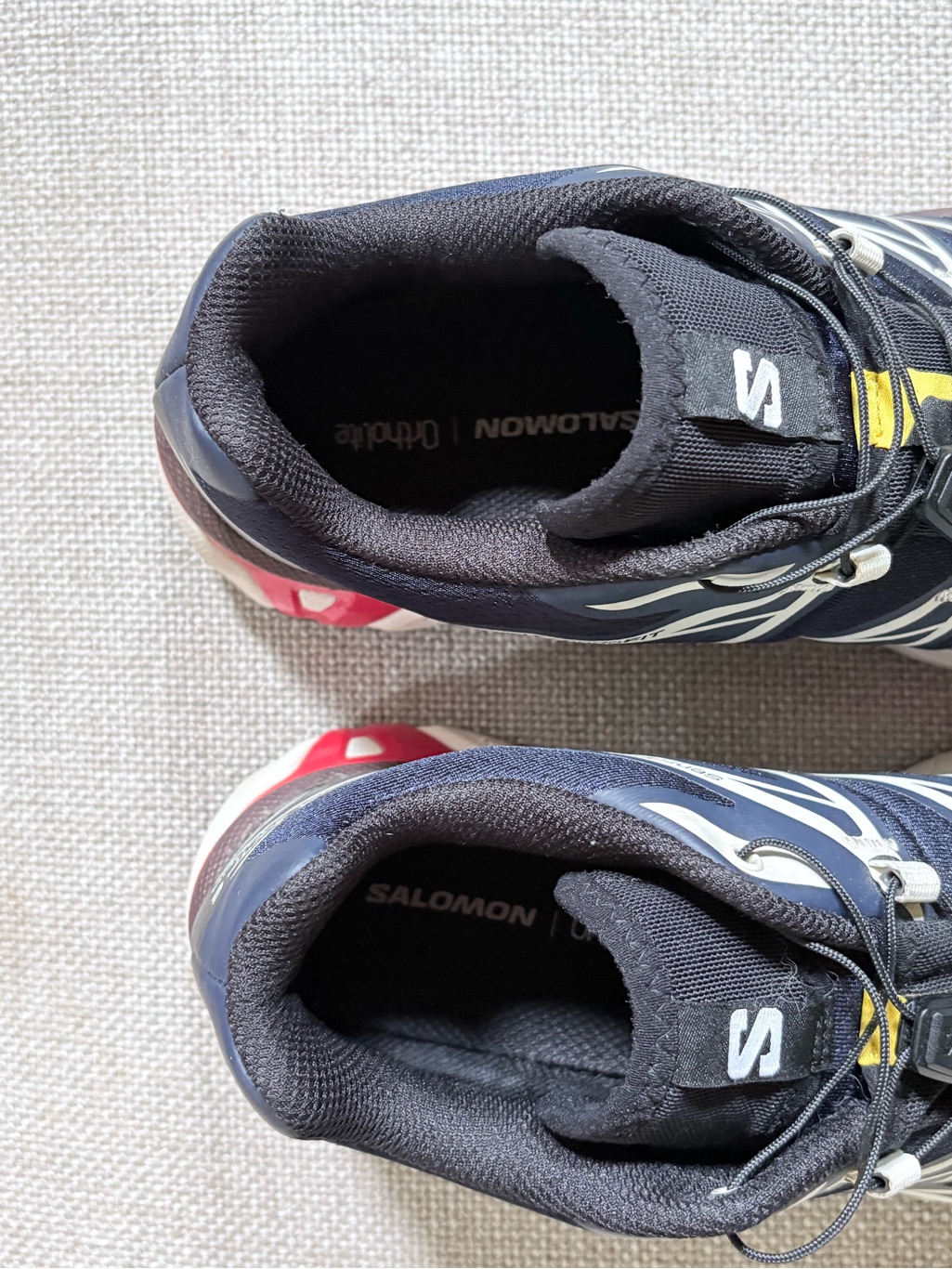 Salomon S-Lab Navy Blue And White Trail Running Shoes With Red Accents Xt 6 — image 6 of 8